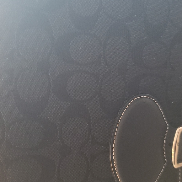 Vintage with Tags!! Coach Stunning Black Signature Saddle Bag!!! - Picture 3 of 14